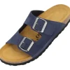 Damen Palado Pantoletten & Badeschuhe<Korfu Velours Premium Leather, Pantoletten, Damen, Dunkelblau