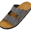 Herren Palado Pantoletten & Badeschuhe<Korfu Velours Premium Leather Herren, Pantoletten, Herren, Grau