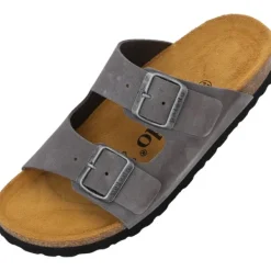 Herren Palado Pantoletten & Badeschuhe<Korfu Velours Premium Leather Herren, Pantoletten, Herren, Grau