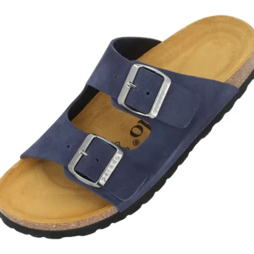 Damen Palado Pantoletten & Badeschuhe<Korfu Velours Premium Leather, Pantoletten, Damen, Dunkelblau
