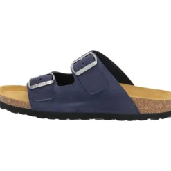 Damen Palado Pantoletten & Badeschuhe<Korfu Velours Premium Leather, Pantoletten, Damen, Dunkelblau