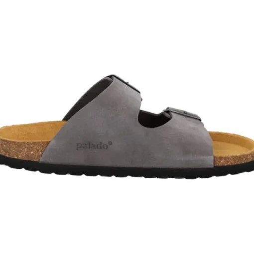 Herren Palado Pantoletten & Badeschuhe<Korfu Velours Premium Leather Herren, Pantoletten, Herren, Grau