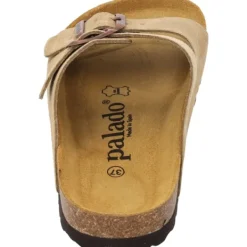 Damen Palado Pantoletten & Badeschuhe<Korfu Velours Premium Leather, Pantoletten, Damen, Cappuccino