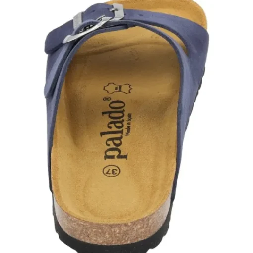 Damen Palado Pantoletten & Badeschuhe<Korfu Velours Premium Leather, Pantoletten, Damen, Dunkelblau