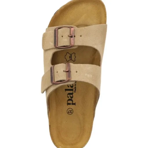 Damen Palado Pantoletten & Badeschuhe<Korfu Velours Premium Leather, Pantoletten, Damen, Cappuccino