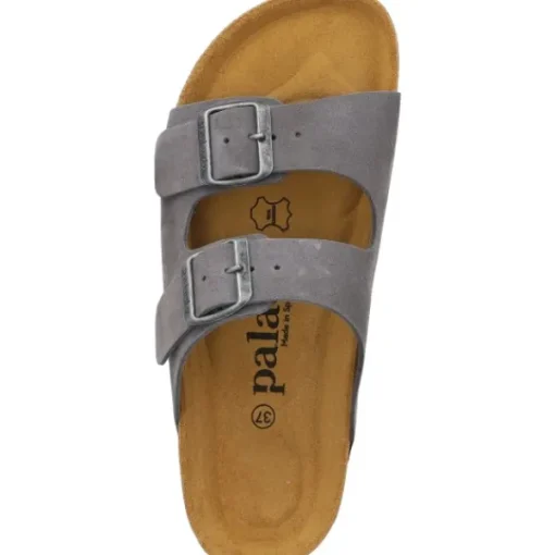 Herren Palado Pantoletten & Badeschuhe<Korfu Velours Premium Leather Herren, Pantoletten, Herren, Grau