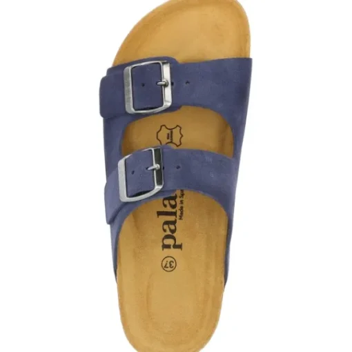 Damen Palado Pantoletten & Badeschuhe<Korfu Velours Premium Leather, Pantoletten, Damen, Dunkelblau