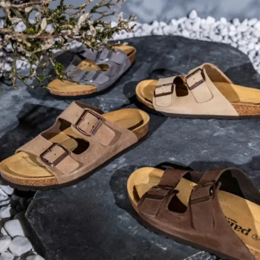 Herren Palado Pantoletten & Badeschuhe<Korfu Velours Premium Leather Herren, Pantoletten, Herren, Grau