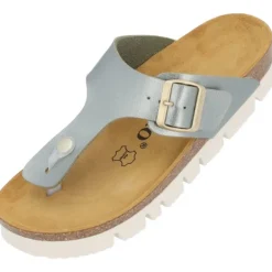 Damen Palado by Sila Sahin Pantoletten & Badeschuhe<Palado Kos BEGS by Sila Sahin, Zehentrenner, Damen, Olive Metallic