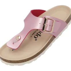 Damen Palado by Sila Sahin Pantoletten & Badeschuhe<Palado Kos BEGS by Sila Sahin, Zehentrenner, Damen, Pink Metallic