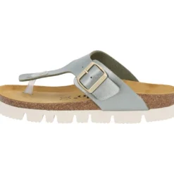 Damen Palado by Sila Sahin Pantoletten & Badeschuhe<Palado Kos BEGS by Sila Sahin, Zehentrenner, Damen, Olive Metallic