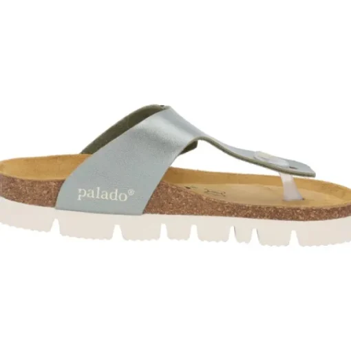 Damen Palado by Sila Sahin Pantoletten & Badeschuhe<Palado Kos BEGS by Sila Sahin, Zehentrenner, Damen, Olive Metallic