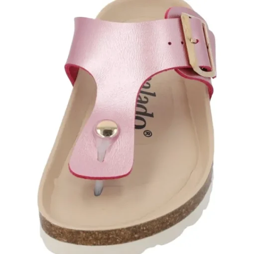 Damen Palado by Sila Sahin Pantoletten & Badeschuhe<Palado Kos BEGS by Sila Sahin, Zehentrenner, Damen, Pink Metallic