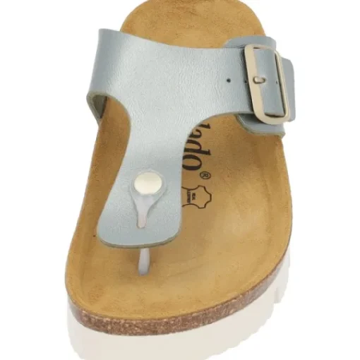 Damen Palado by Sila Sahin Pantoletten & Badeschuhe<Palado Kos BEGS by Sila Sahin, Zehentrenner, Damen, Olive Metallic