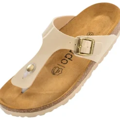 Damen Palado Pantoletten & Badeschuhe<Kos Lack, Zehentrenner, Damen, Cream