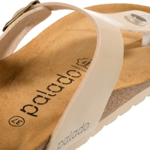 Damen Palado Pantoletten & Badeschuhe<Kos Lack, Zehentrenner, Damen, Cream