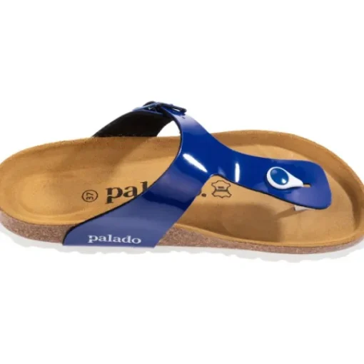 Damen Palado Pantoletten & Badeschuhe<Kos Lack, Zehentrenner, Damen, Blau