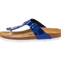 Damen Palado Pantoletten & Badeschuhe<Kos Lack, Zehentrenner, Damen, Blau