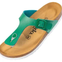 Damen Palado Pantoletten & Badeschuhe<Kos Matt, Zehentrenner, Damen, Grün