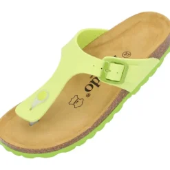 Damen Palado Pantoletten & Badeschuhe<Kos Matt, Zehentrenner, Damen, Apfelgrün
