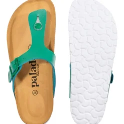 Damen Palado Pantoletten & Badeschuhe<Kos Matt, Zehentrenner, Damen, Grün