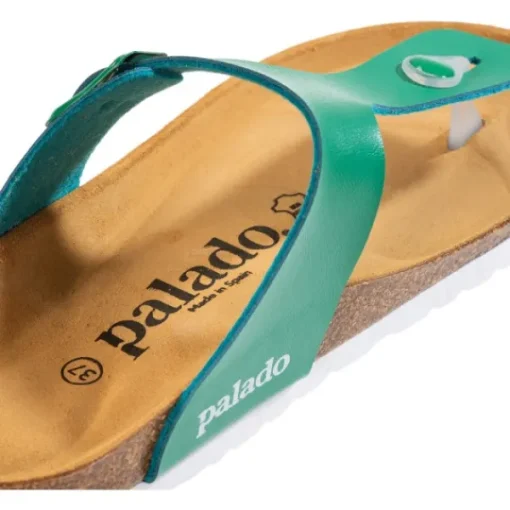 Damen Palado Pantoletten & Badeschuhe<Kos Matt, Zehentrenner, Damen, Grün