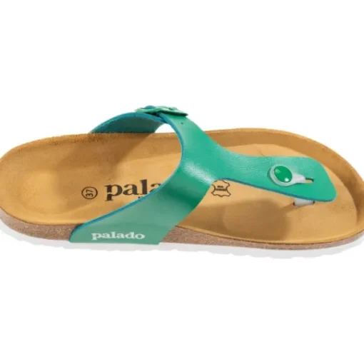 Damen Palado Pantoletten & Badeschuhe<Kos Matt, Zehentrenner, Damen, Grün