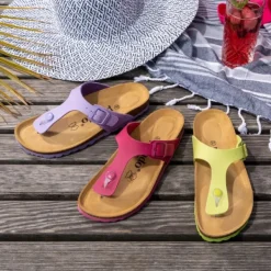 Damen Palado Pantoletten & Badeschuhe<Kos Matt, Zehentrenner, Damen, Apfelgrün