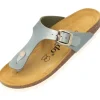 Damen Palado Pantoletten & Badeschuhe<Kos Metallic, Zehentrenner, Damen, Olive