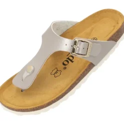 Damen Palado Pantoletten & Badeschuhe<Kos Metallic, Zehentrenner, Damen, Beige