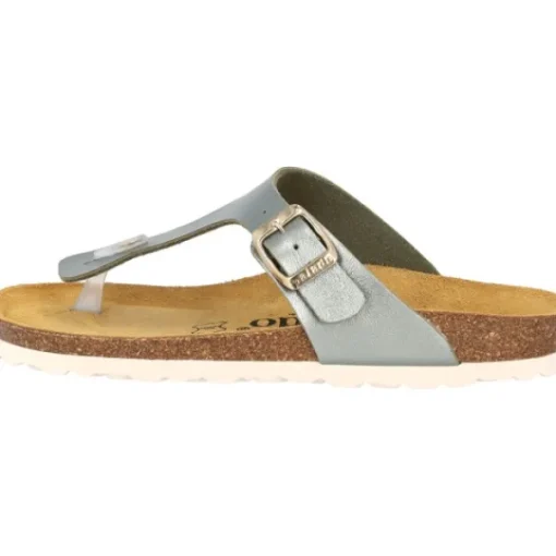 Damen Palado Pantoletten & Badeschuhe<Kos Metallic, Zehentrenner, Damen, Olive