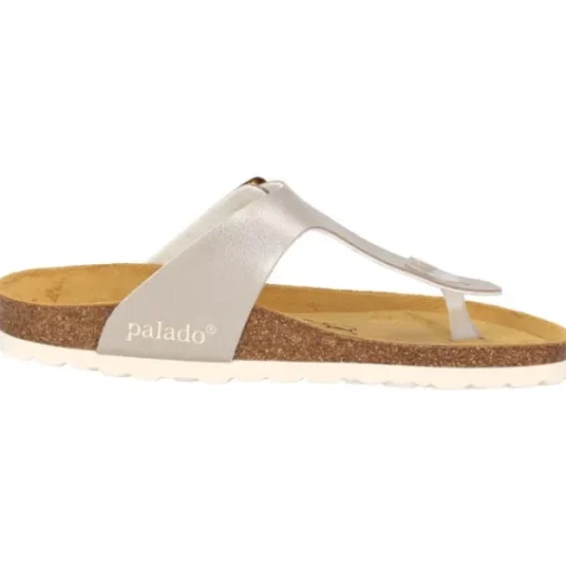 Damen Palado Pantoletten & Badeschuhe<Kos Metallic, Zehentrenner, Damen, Beige