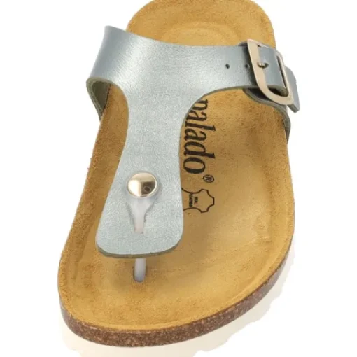 Damen Palado Pantoletten & Badeschuhe<Kos Metallic, Zehentrenner, Damen, Olive