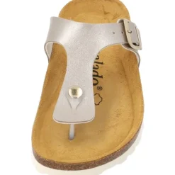 Damen Palado Pantoletten & Badeschuhe<Kos Metallic, Zehentrenner, Damen, Beige