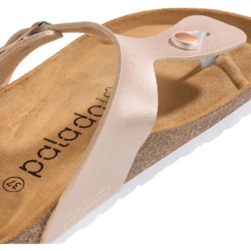 Damen Palado Pantoletten & Badeschuhe<Kos Metallic, Zehentrenner, Damen, Rose