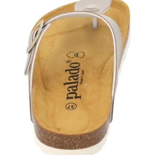 Damen Palado Pantoletten & Badeschuhe<Kos Metallic, Zehentrenner, Damen, Beige