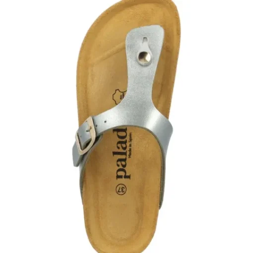 Damen Palado Pantoletten & Badeschuhe<Kos Metallic, Zehentrenner, Damen, Olive