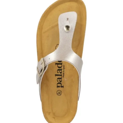 Damen Palado Pantoletten & Badeschuhe<Kos Metallic, Zehentrenner, Damen, Beige