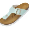 Damen Palado Pantoletten & Badeschuhe<Kos PL Metallic, Zehentrenner, Damen, Türkis