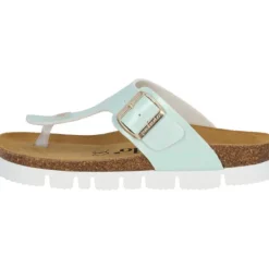 Damen Palado Pantoletten & Badeschuhe<Kos PL Metallic, Zehentrenner, Damen, Türkis