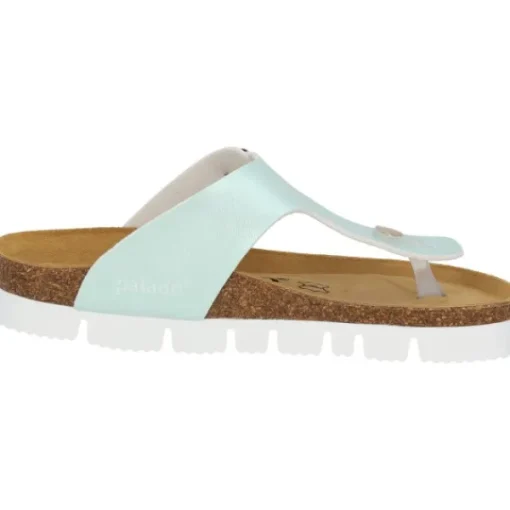 Damen Palado Pantoletten & Badeschuhe<Kos PL Metallic, Zehentrenner, Damen, Türkis