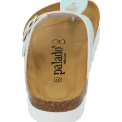 Damen Palado Pantoletten & Badeschuhe<Kos PL Metallic, Zehentrenner, Damen, Türkis