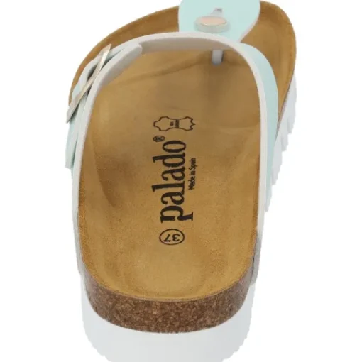 Damen Palado Pantoletten & Badeschuhe<Kos PL Metallic, Zehentrenner, Damen, Türkis