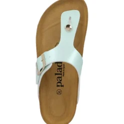 Damen Palado Pantoletten & Badeschuhe<Kos PL Metallic, Zehentrenner, Damen, Türkis
