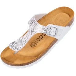 Damen Palado Pantoletten & Badeschuhe<Kos Prints, Zehentrenner, Damen, Orna Weiß