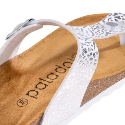 Damen Palado Pantoletten & Badeschuhe<Kos Prints, Zehentrenner, Damen, Orna Weiß