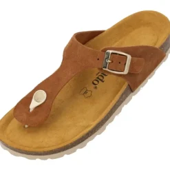 Damen Palado Pantoletten & Badeschuhe<Kos Suede Premium Leather, Zehentrenner, Damen, Braun