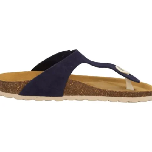 Damen Palado Pantoletten & Badeschuhe<Kos Suede Premium Leather, Zehentrenner, Damen, Dunkelblau
