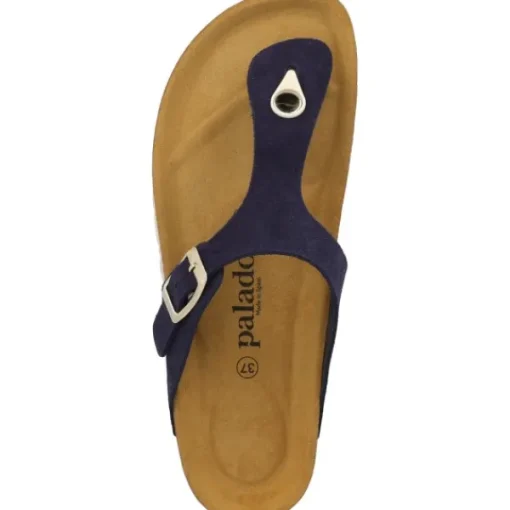 Damen Palado Pantoletten & Badeschuhe<Kos Suede Premium Leather, Zehentrenner, Damen, Dunkelblau