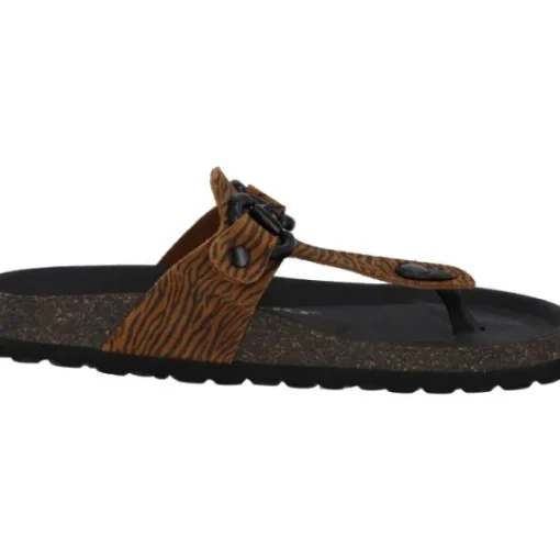 Damen Palado Pantoletten & Badeschuhe<Kos Zebra, Zehentrenner, Damen, Braun